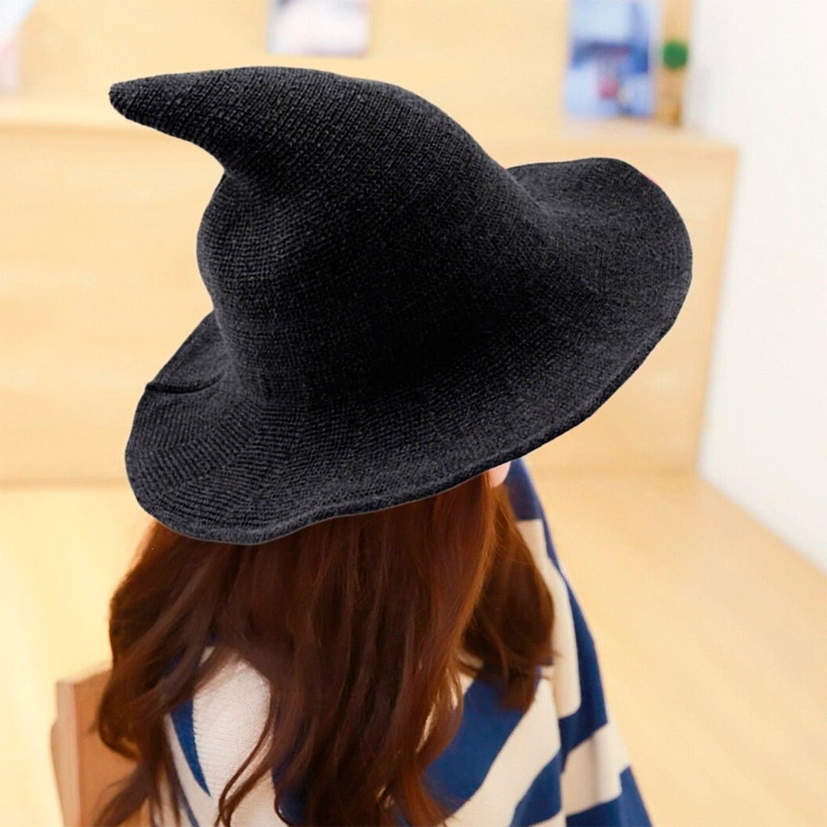 Black Wool Witches Hat - 13 Moons