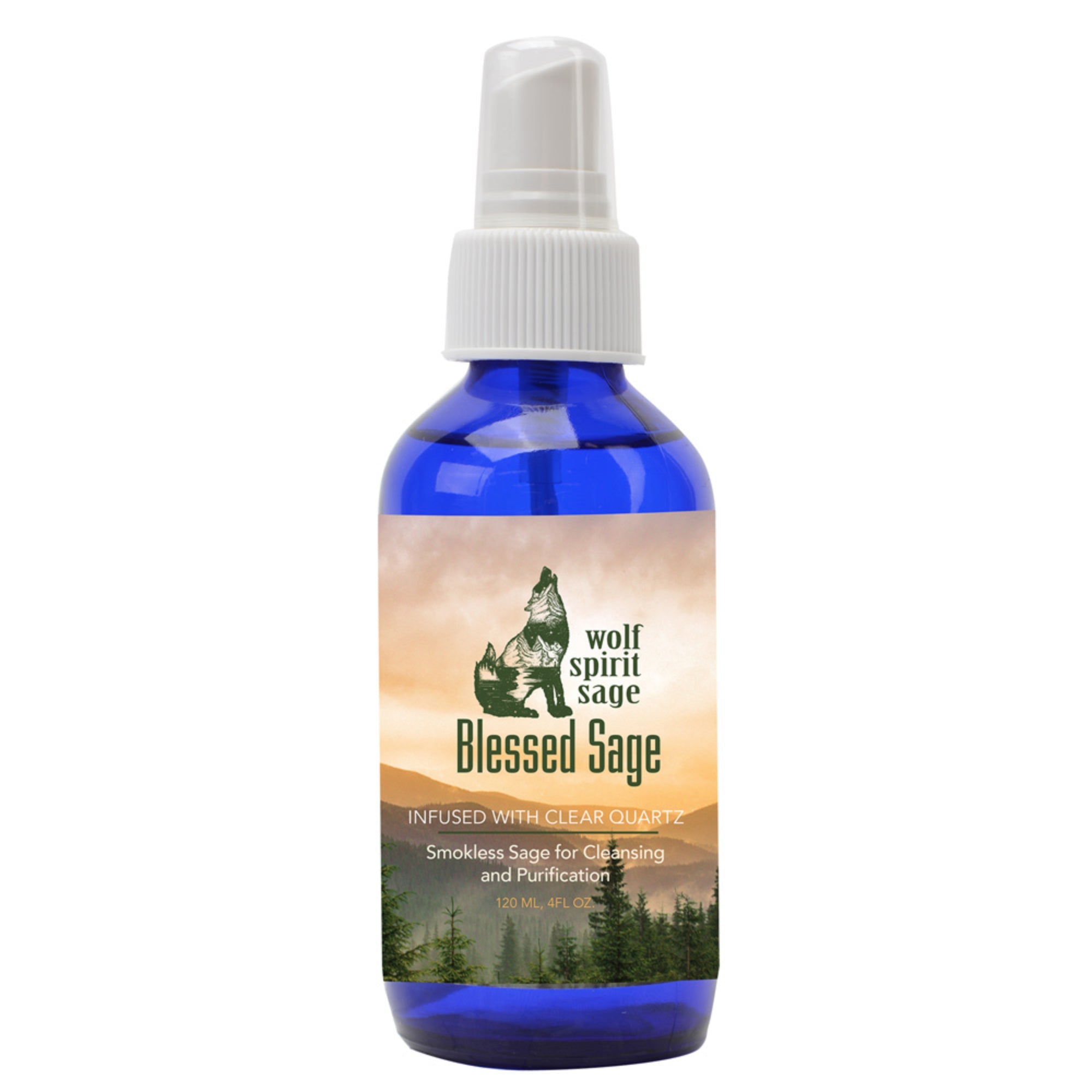 Blessed Sage Misting Spray with Clear Quartz - 13 Moons