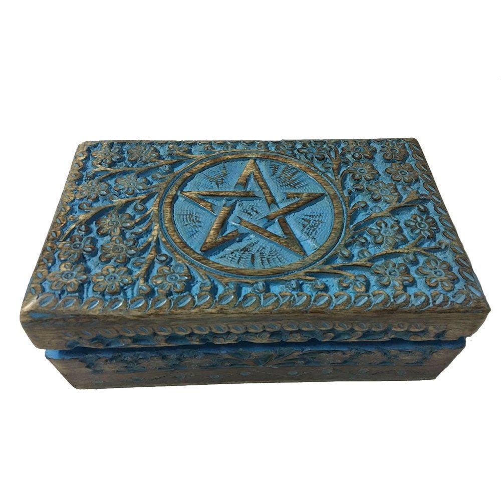 Blue Pentacle Altar Box - 13 Moons