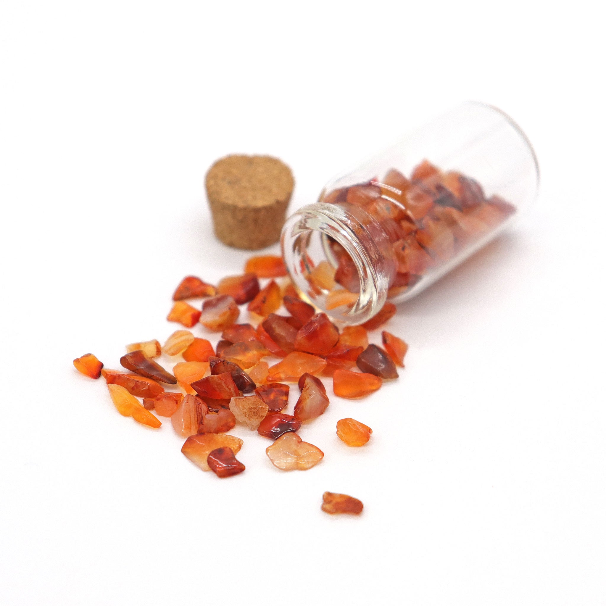 Carnelian Gemstones in Bottle - 13 Moons