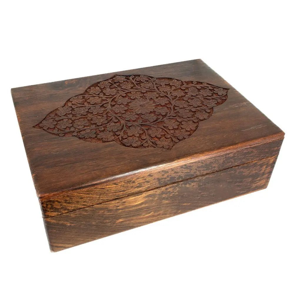 Carved Wood Box 8x11 - 13 Moons
