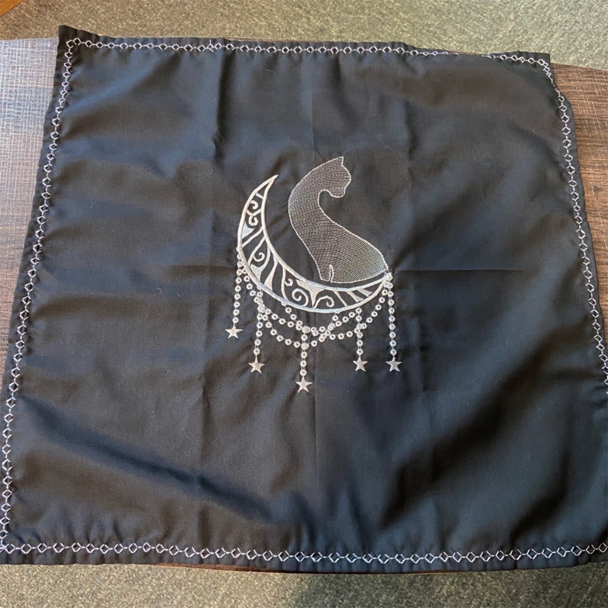 Celestial Cat Ritual Altar Cloth - 13 Moons