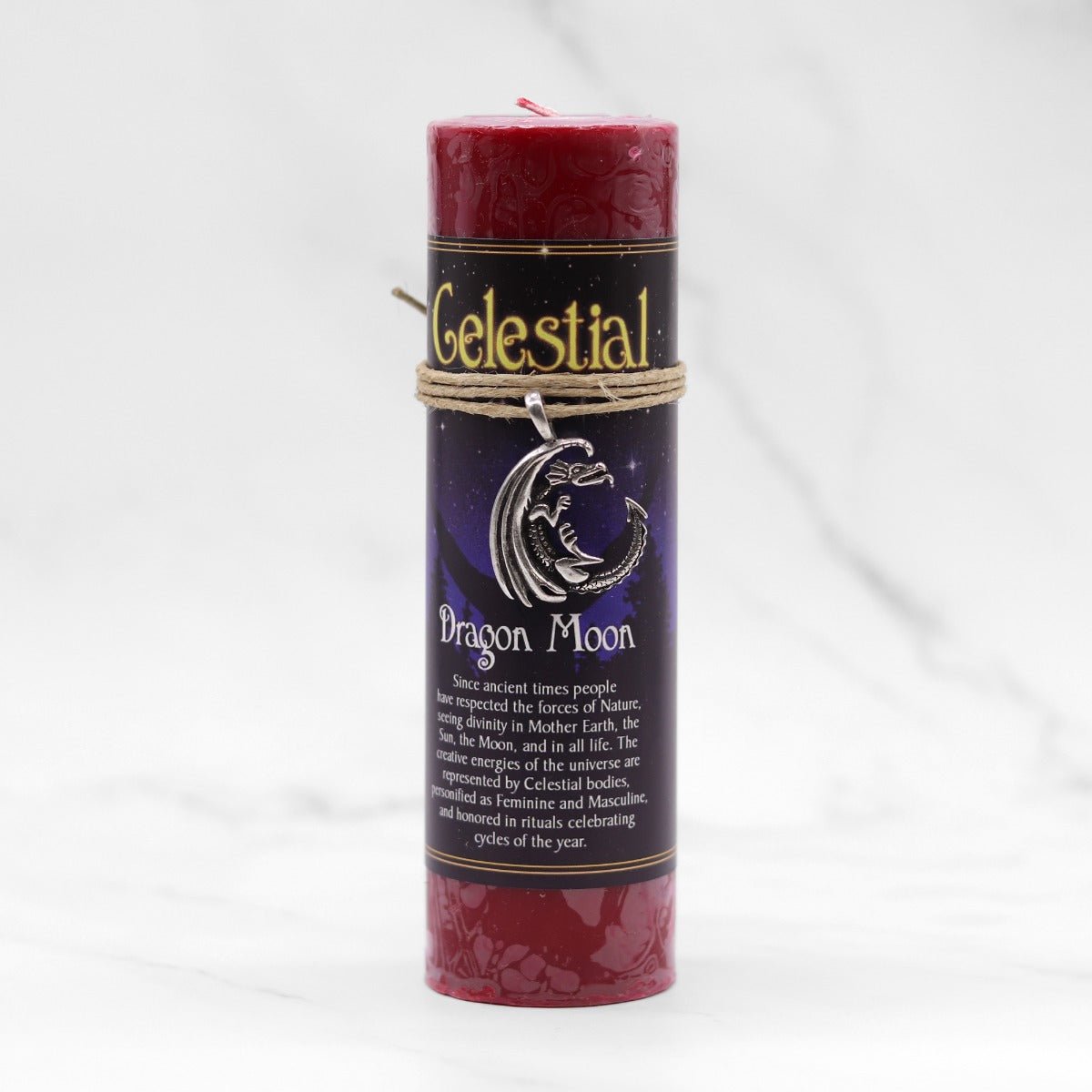 Celestial Dragon Moon Candle with Pendant - 13 Moons