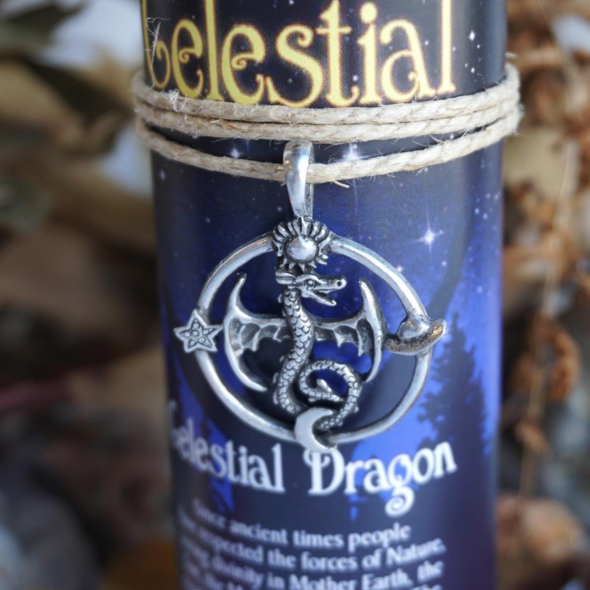 Celestial Dragon Moon Candle with Pendant - 13 Moons