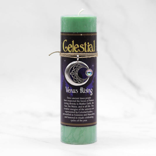 Celestial Venus Rising Candle with Pendant - 13 Moons