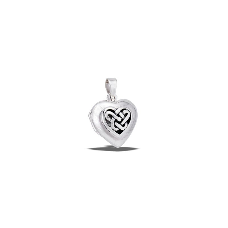 Celtic Heart Locket Necklace - 13 Moons
