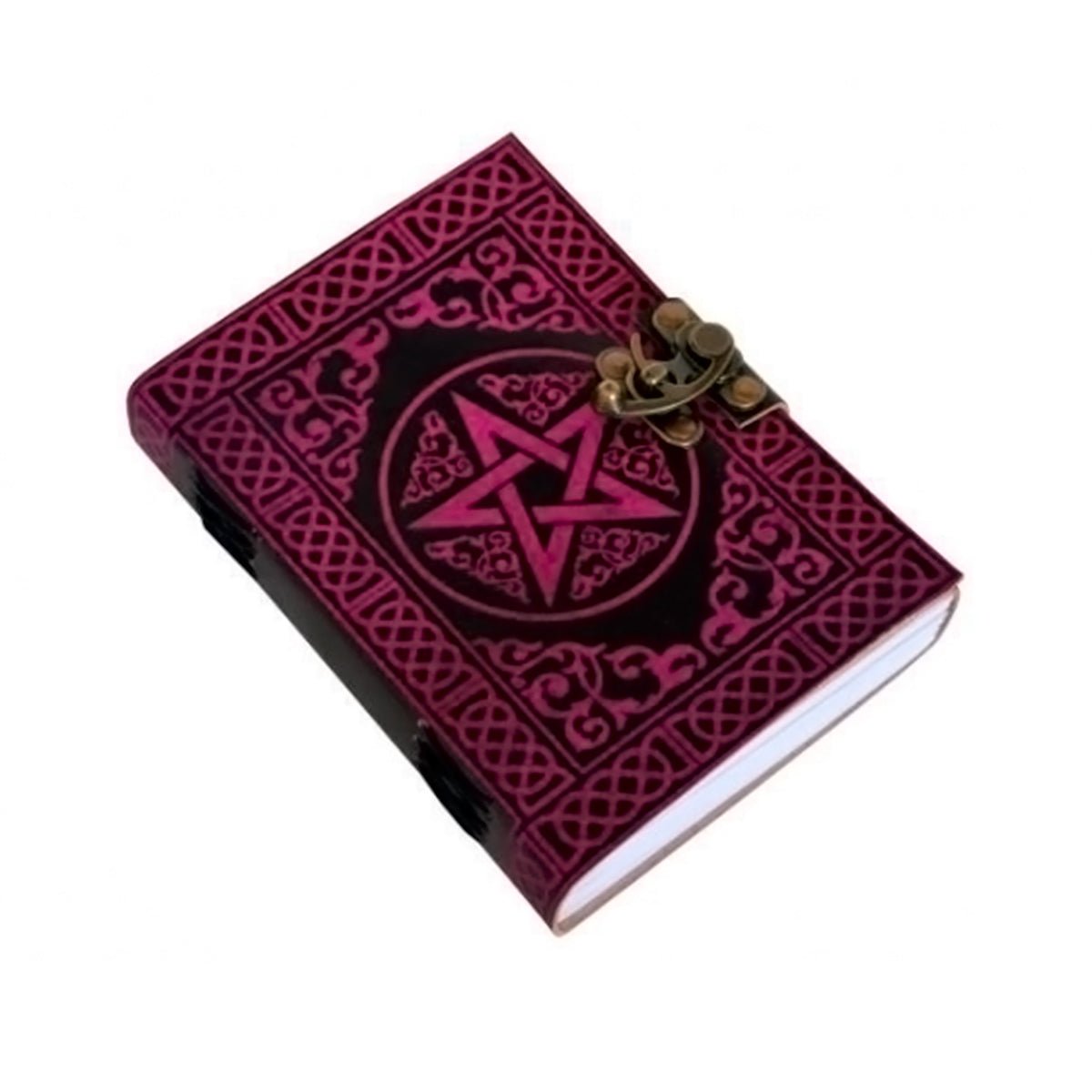 Celtic Pentacle Blank Book, Magenta - 13 Moons
