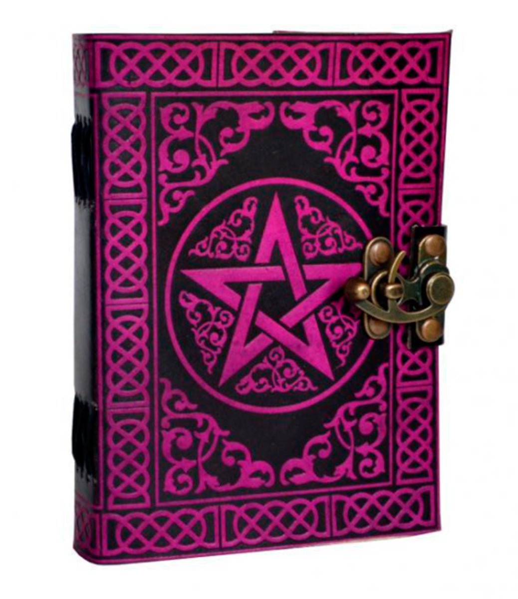 Celtic Pentacle Blank Book, Magenta - 13 Moons