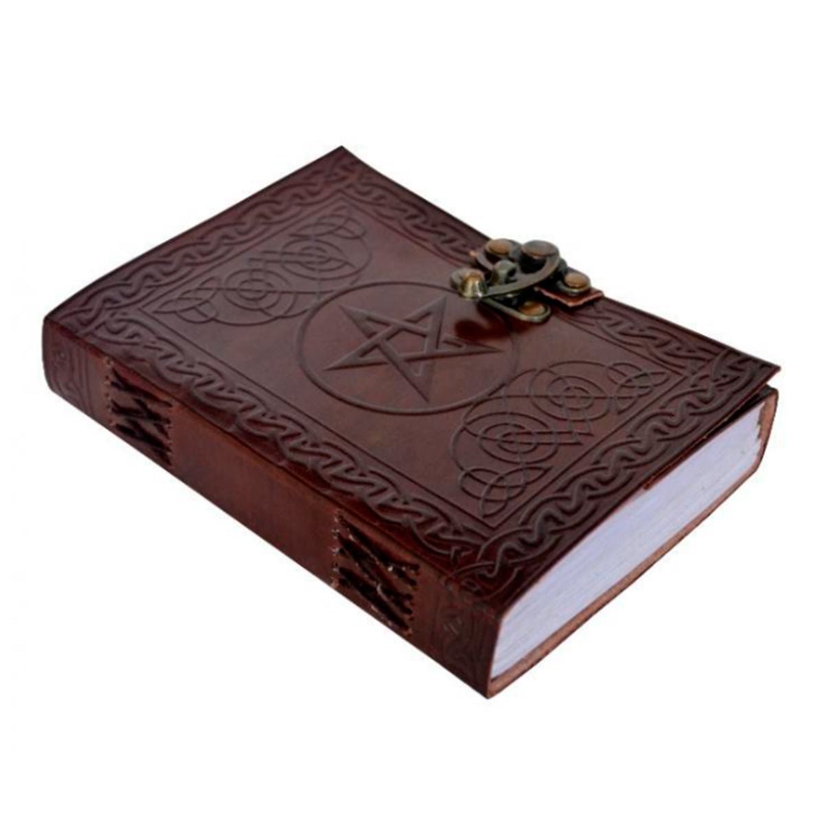 Celtic Pentacle Journal, Brown Leather - 13 Moons
