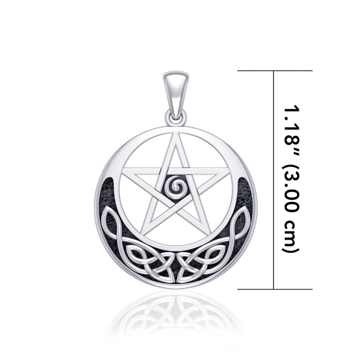 Celtic Pentacle Moon Pendant - 13 Moons