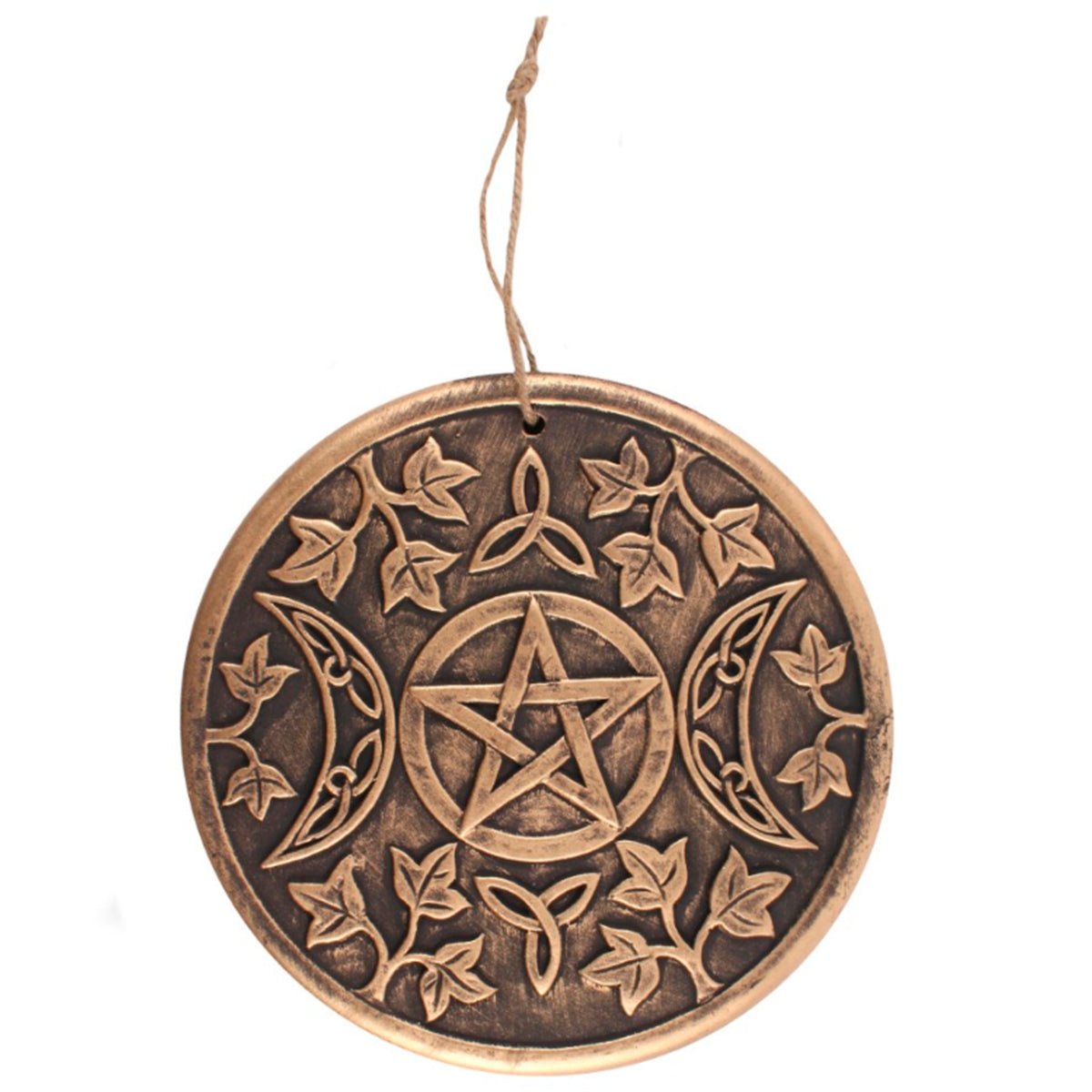 Celtic Pentacle Triple Moon Plaque - 13 Moons