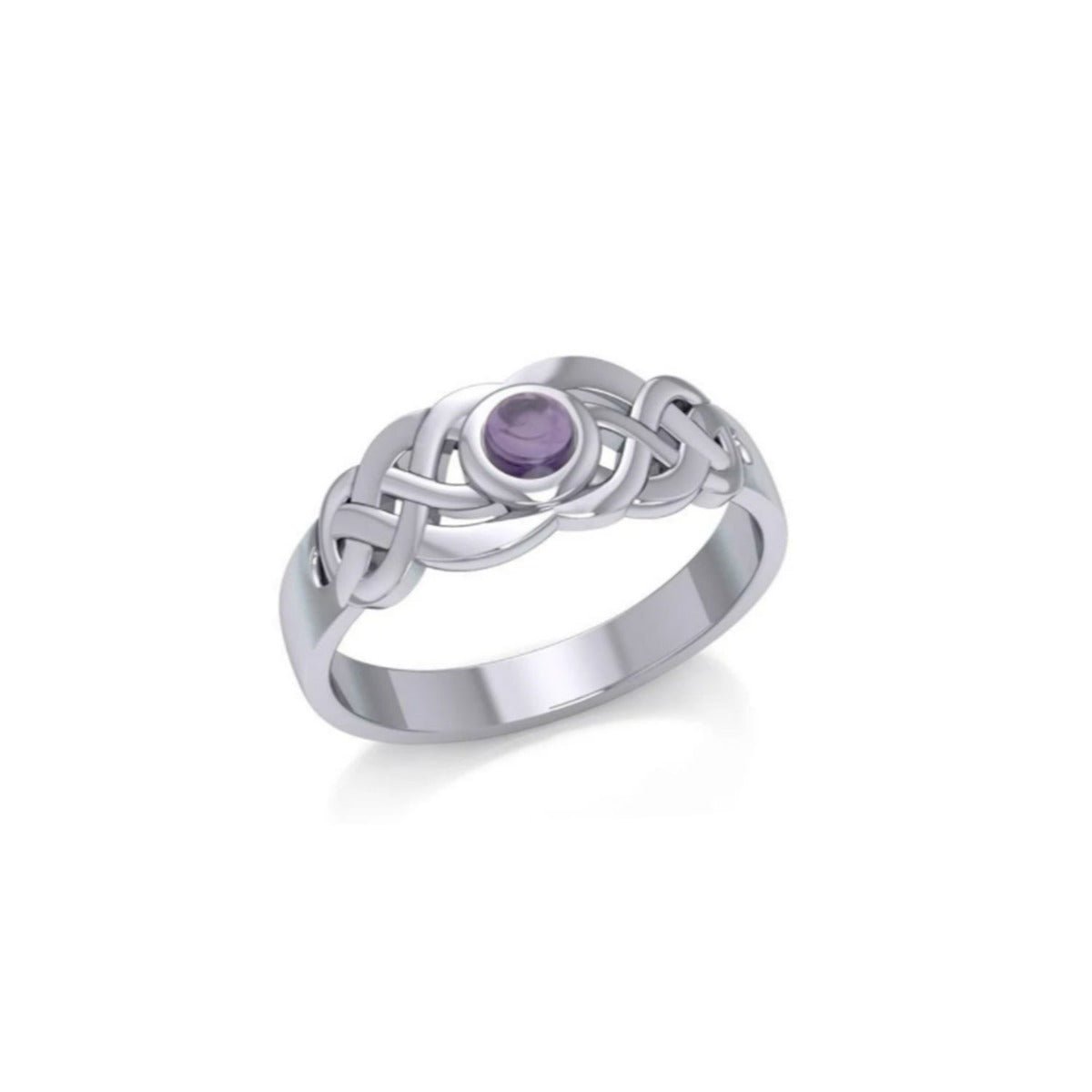 Celtic Ring with Amethyst - 13 Moons