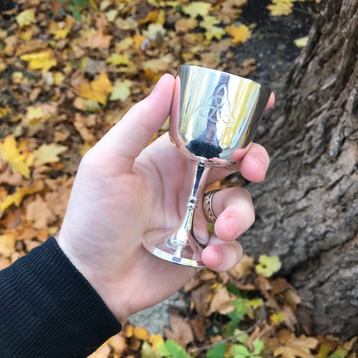Celtic Triquetra Altar Chalice - 13 Moons