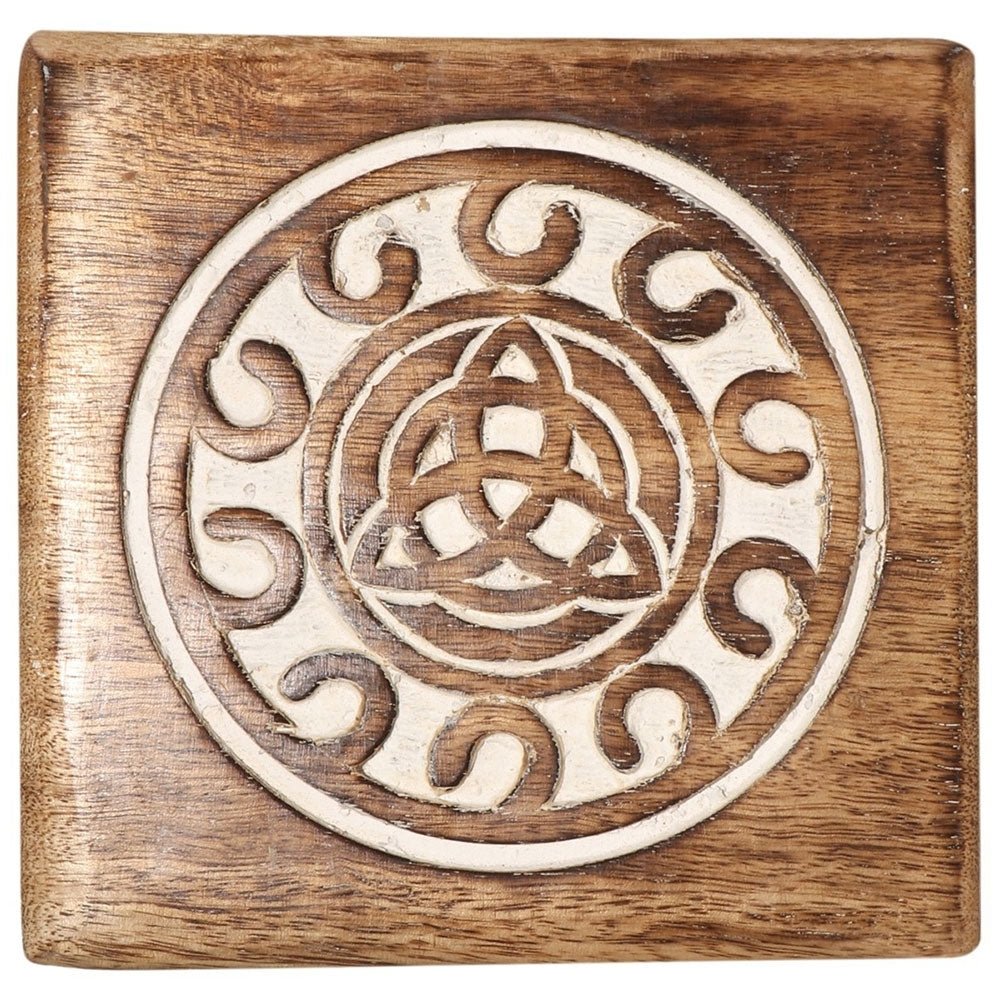 Celtic Triquetra Wooden Altar Table - 13 Moons