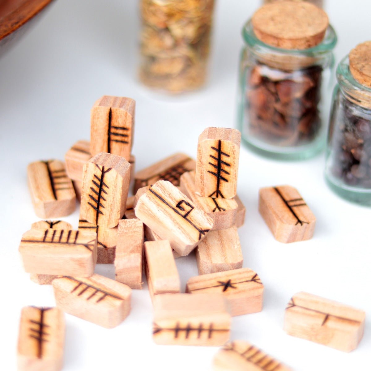 Chestnut Celtic Ogham Set - 13 Moons
