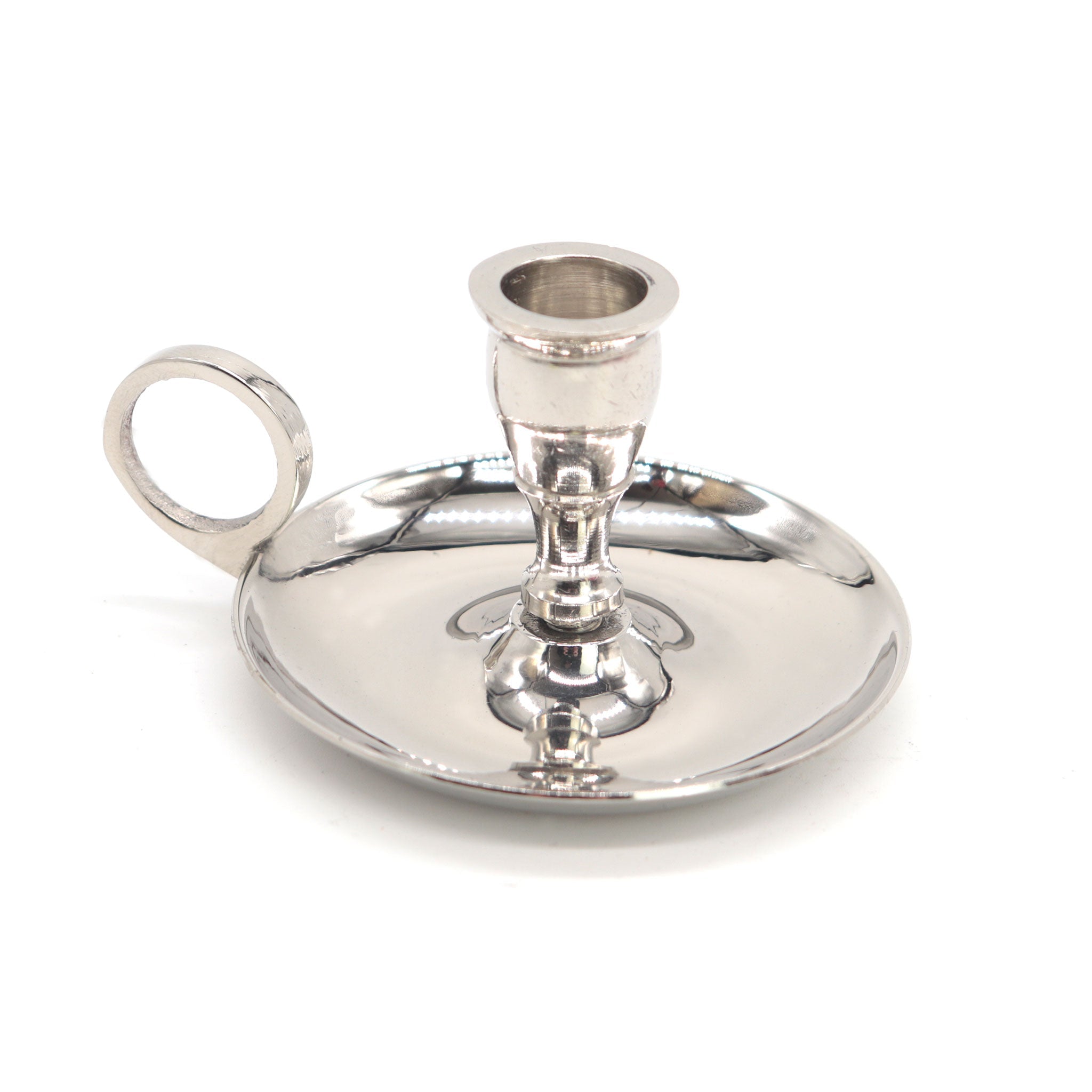 Chime Holder Silver Chamberstick - 13 Moons