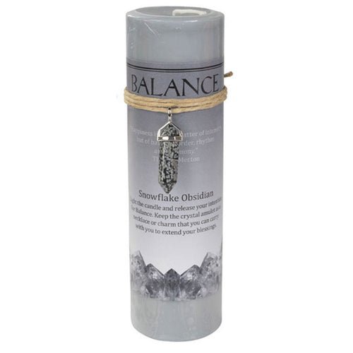 Crystal Energy Balance Candle with Pendant - 13 Moons