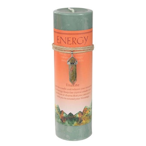 Crystal Energy Energy Candle with Pendant - 13 Moons