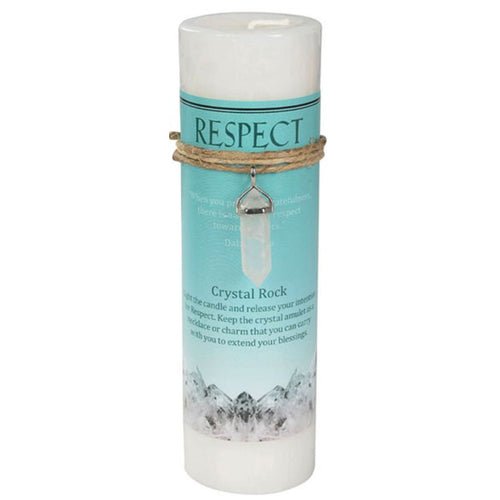 Crystal Energy Respect Candle with Pendant - 13 Moons