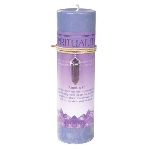 Crystal Energy Spirituality Candle with Pendant - 13 Moons