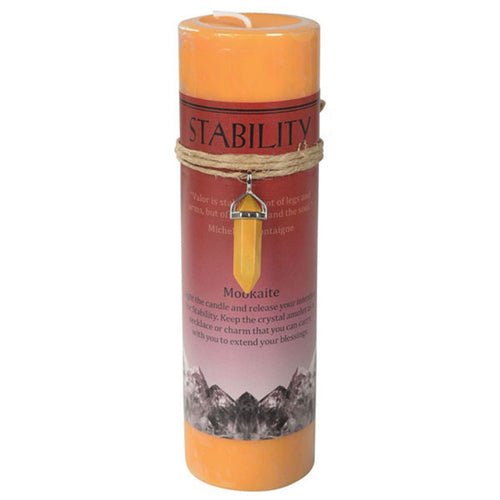 Crystal Energy Stability Candle with Pendant - 13 Moons