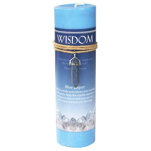 Crystal Energy Wisdom Candle with Pendant - 13 Moons