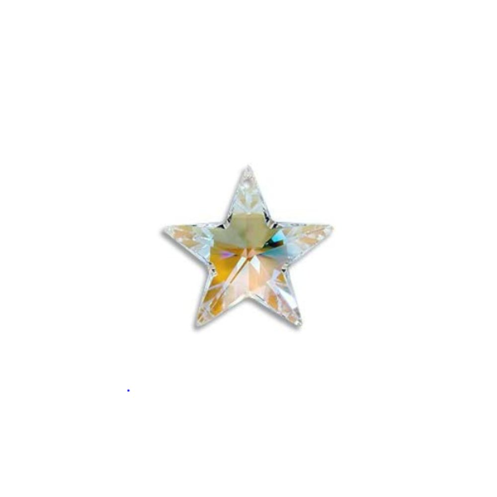 Faceted Aurora Borealis Crystal Star, 28mm - 13 Moons