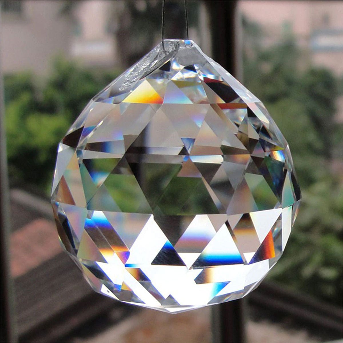 Faceted Crystal Ball, Clear - 13 Moons