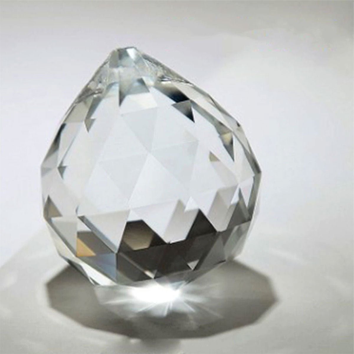 Faceted Crystal Ball, Clear - 13 Moons