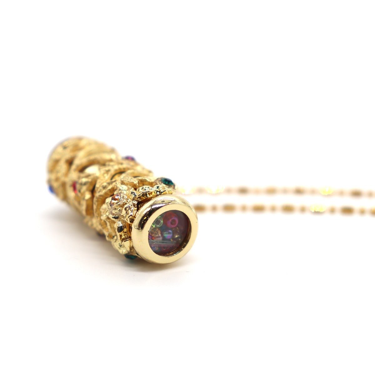 Filigree Kaleidoscope Necklace, Gold - 13 Moons