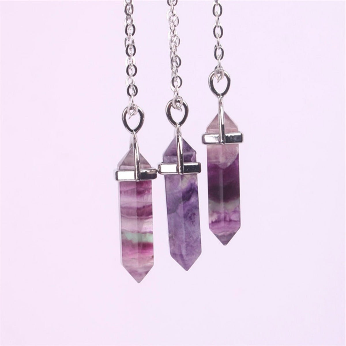 Fluorite Double Point Pendant - 13 Moons
