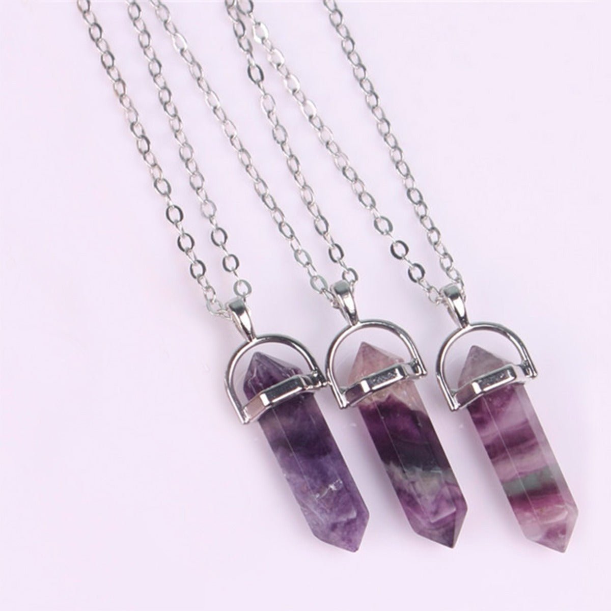 Fluorite Double Point Pendant - 13 Moons