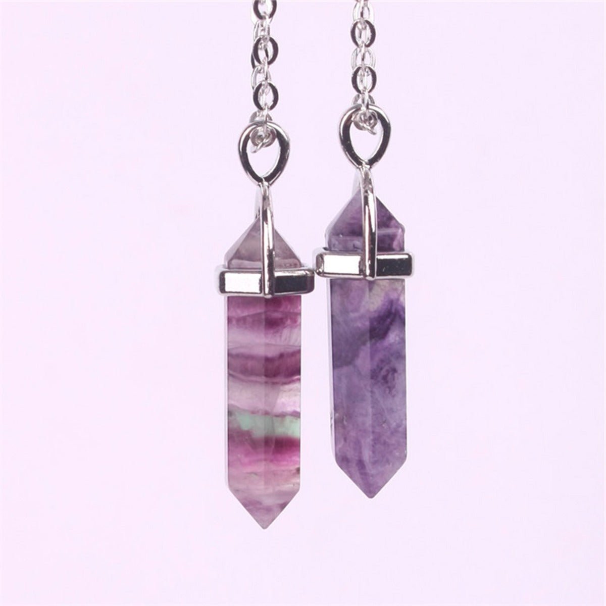Fluorite Double Point Pendant - 13 Moons