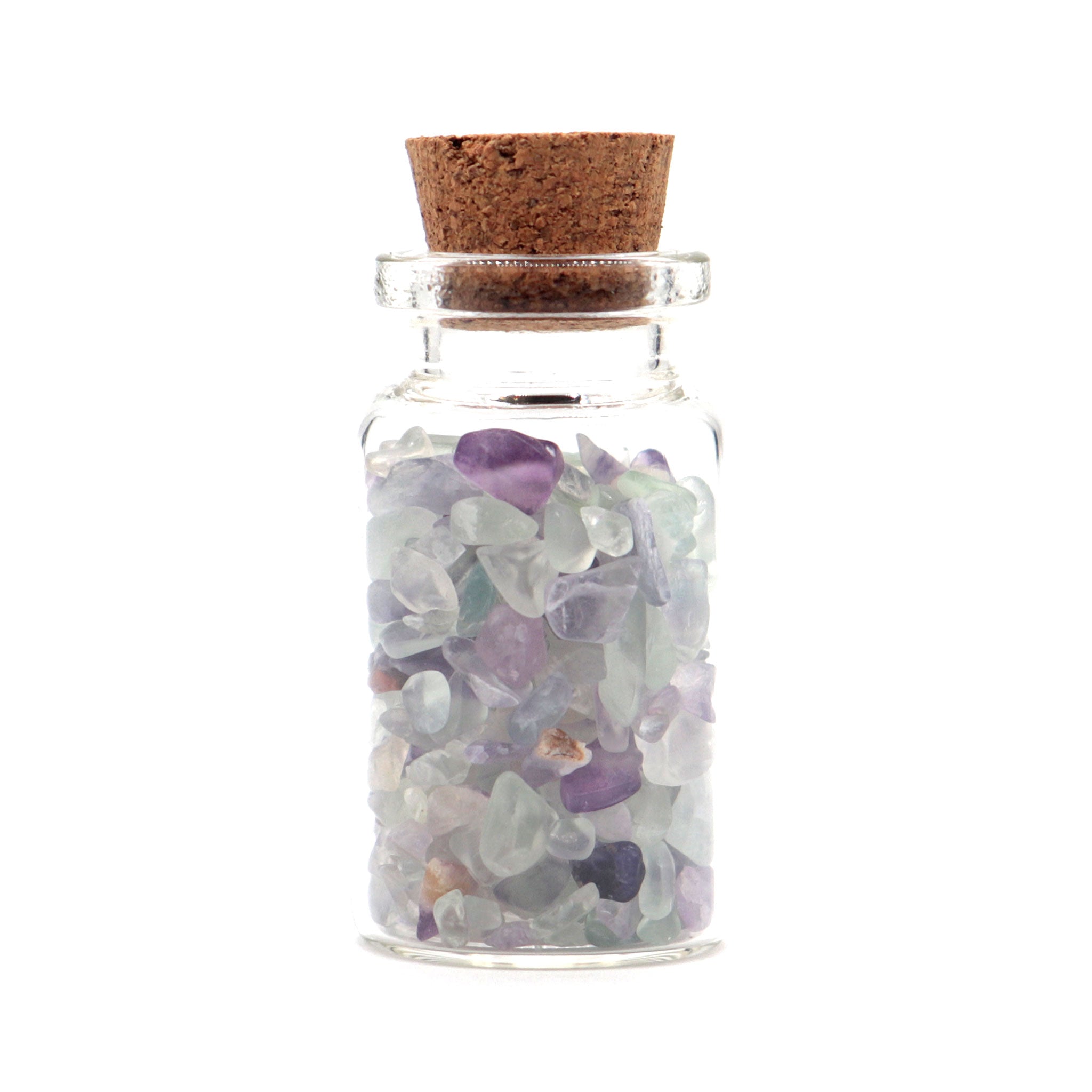 Fluorite Gemstones in Bottle - 13 Moons