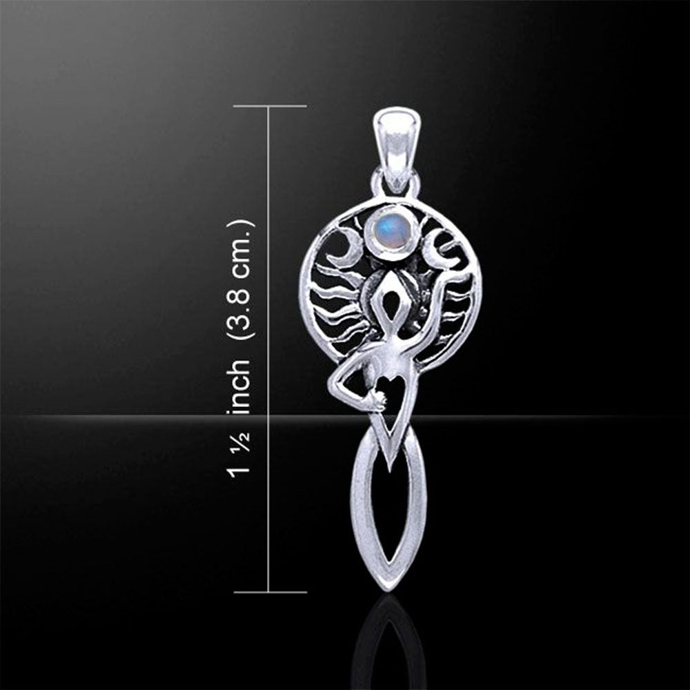 Goddess of Universal Spirit Pendant - 13 Moons