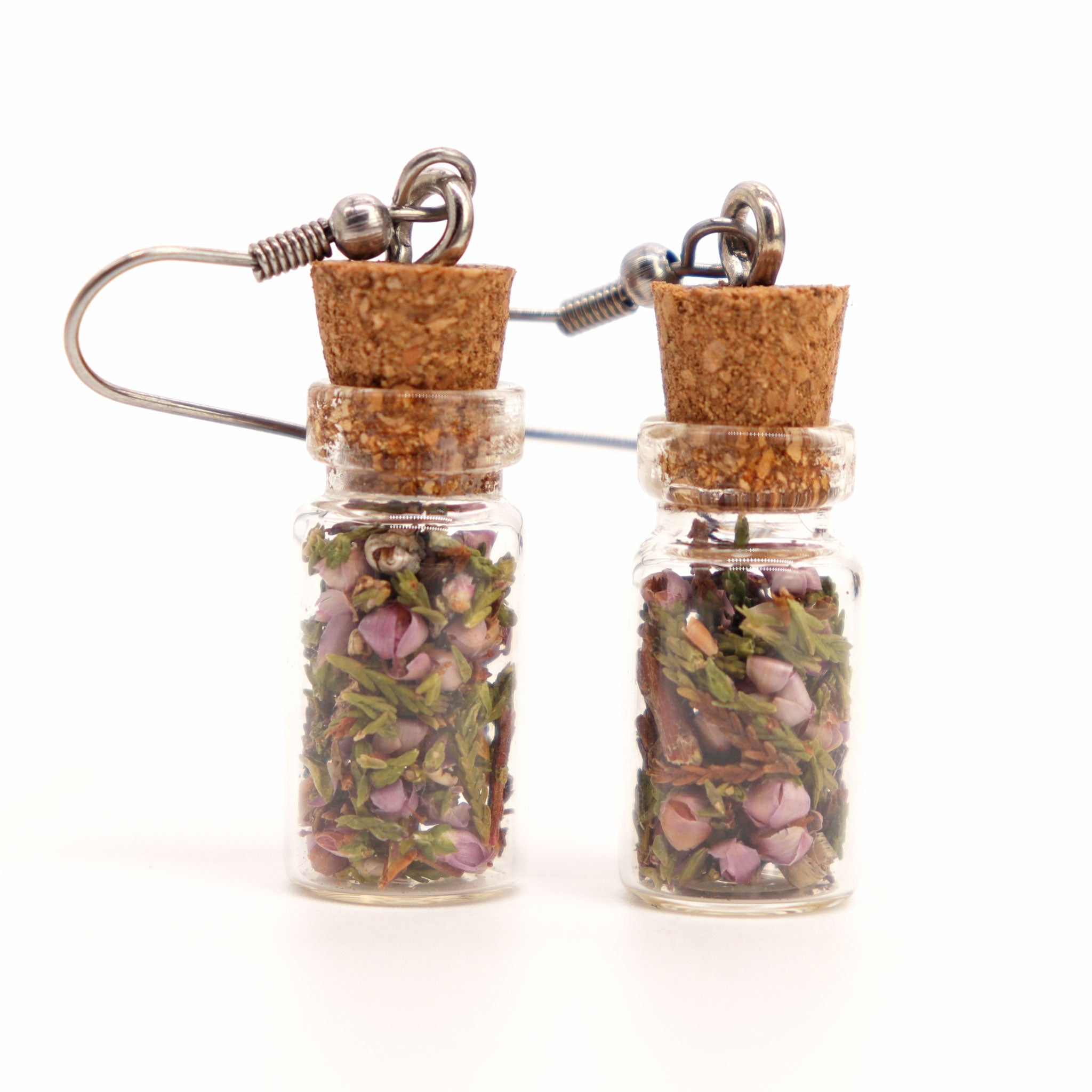 Heather Herb Bottle Earrings - 13 Moons