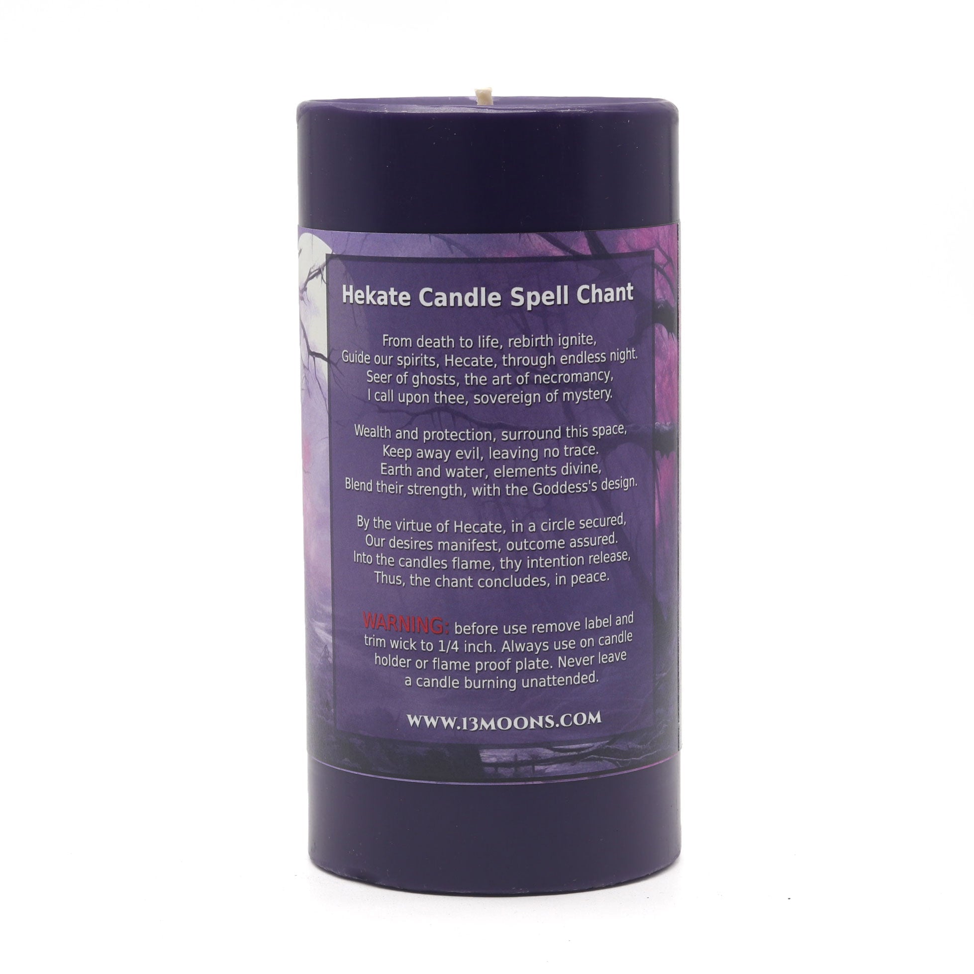 Hekate Ritual Candle Large Pillar - 13 Moons