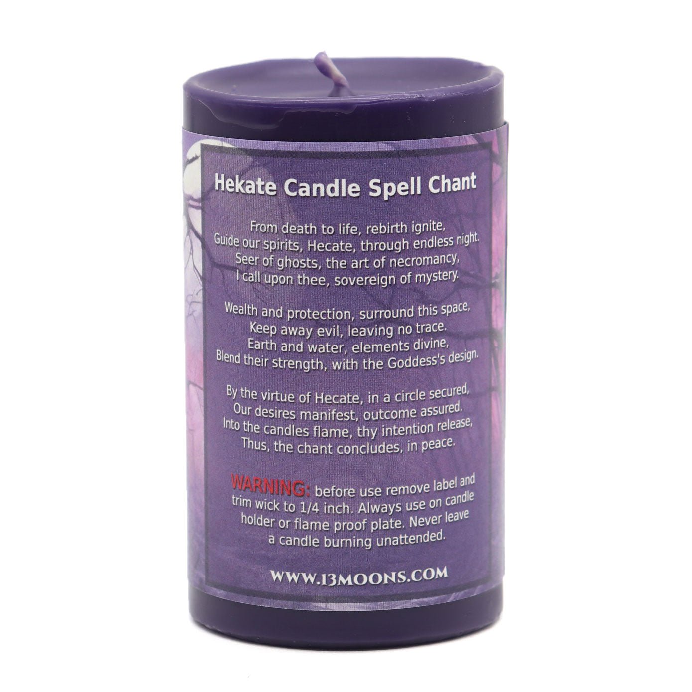 Hekate Ritual Candle Small Pillar - 13 Moons