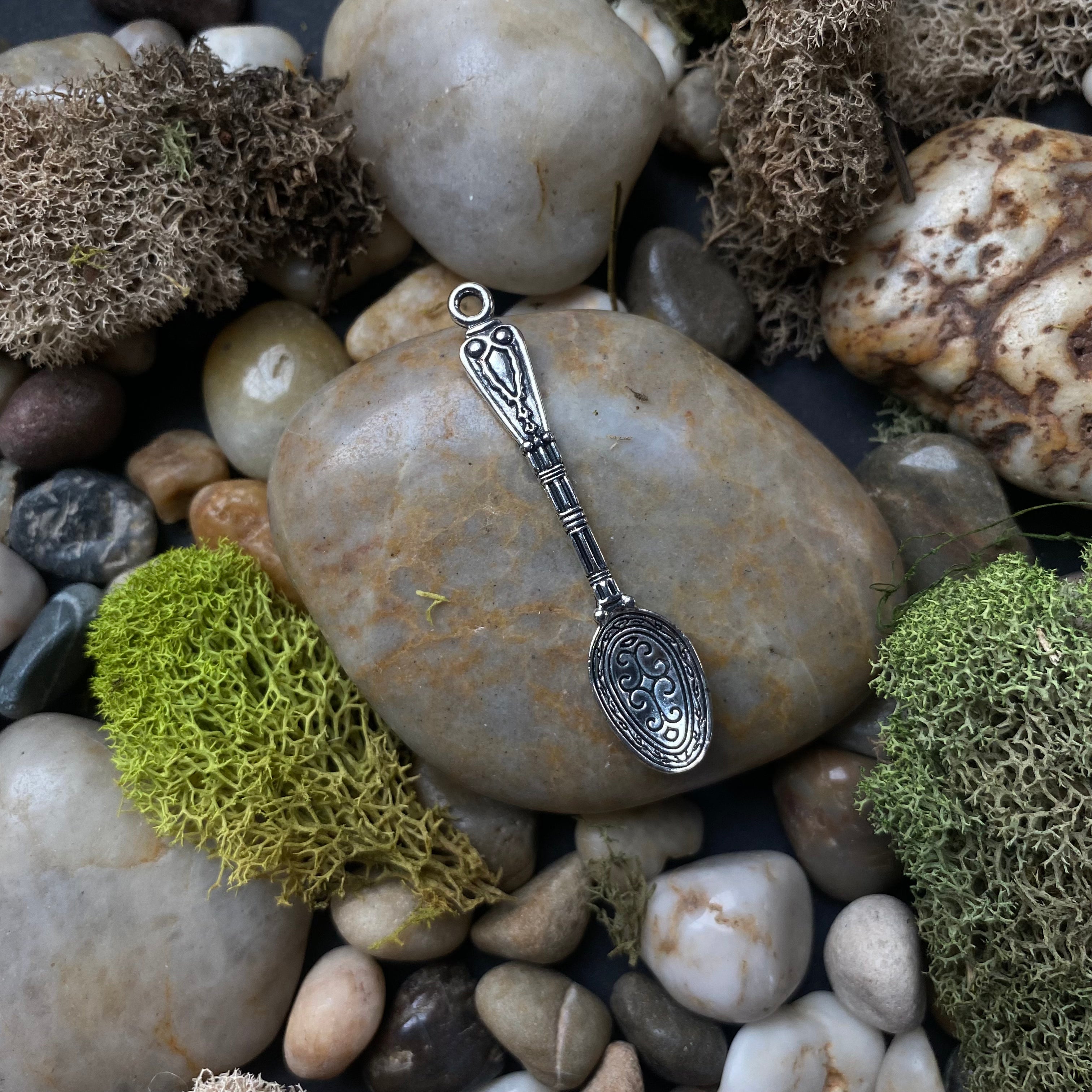 Antiqued Silver Mini Salt Spoon