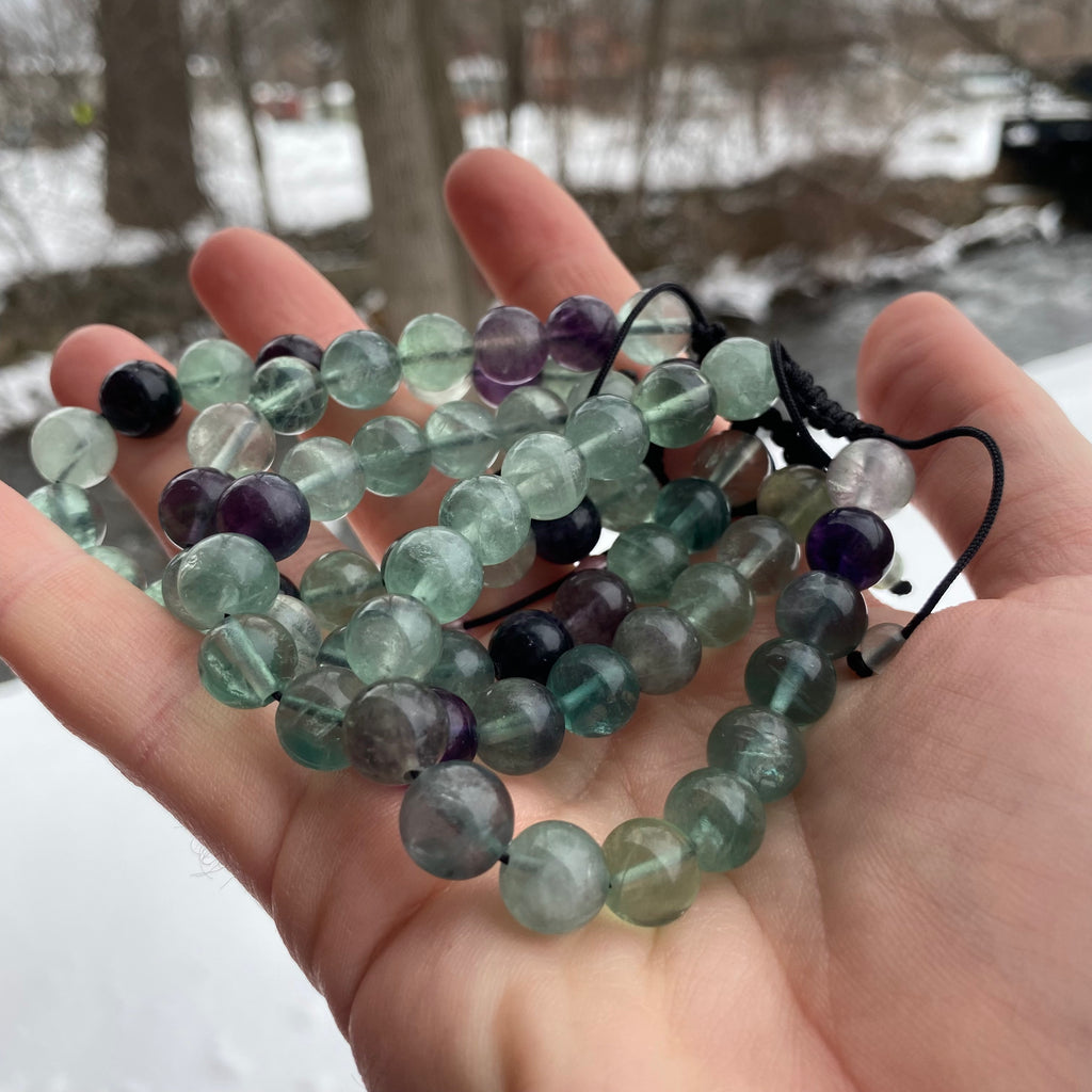 Multicoloured Fluorite Bracelet - 6 mm Bead