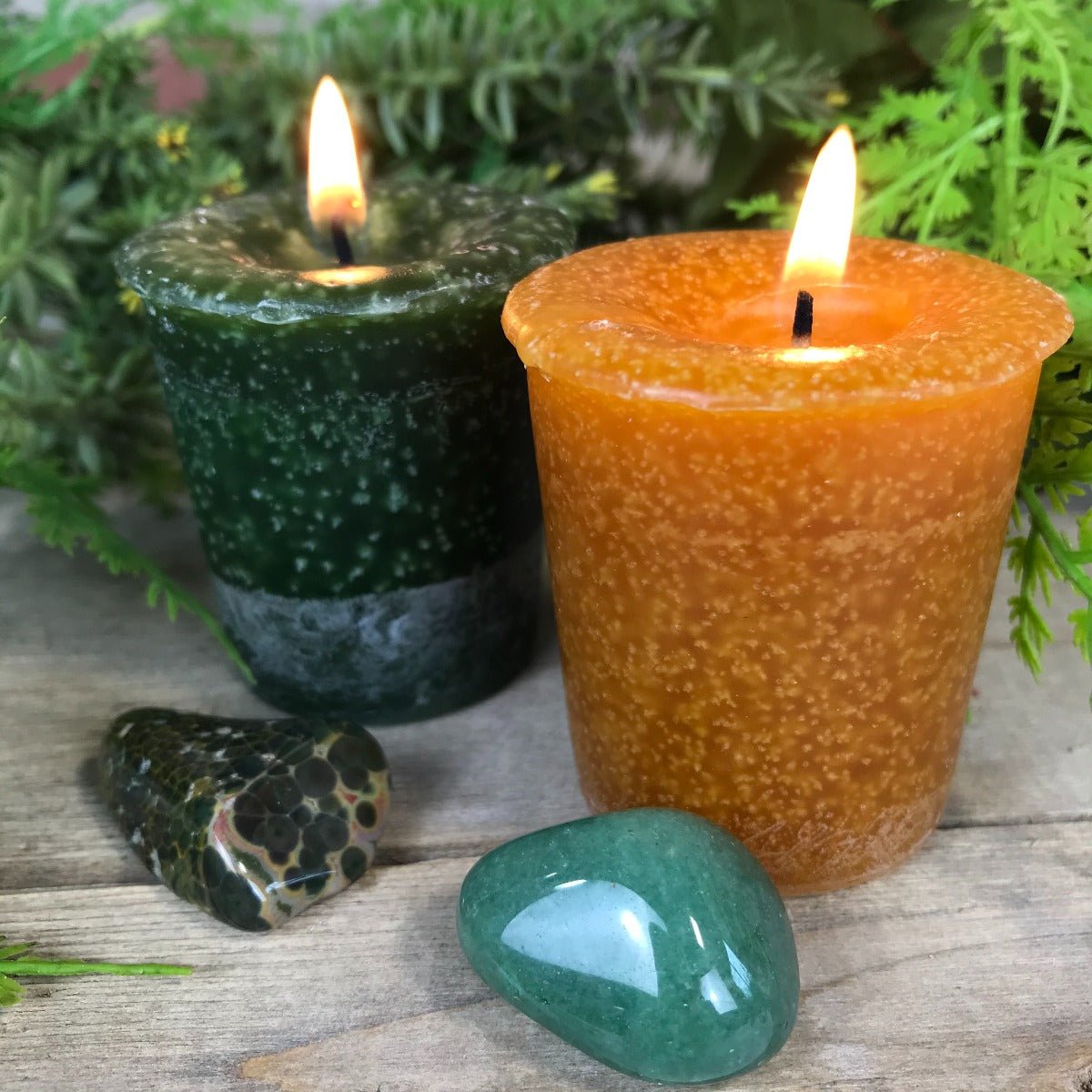 Imbolc Candle and Stone Set - 13 Moons