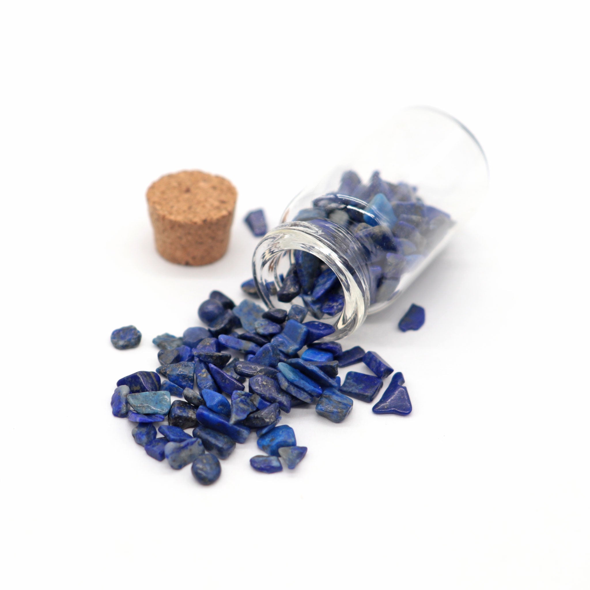 Lapis Lazuli Gemstones in Bottle - 13 Moons