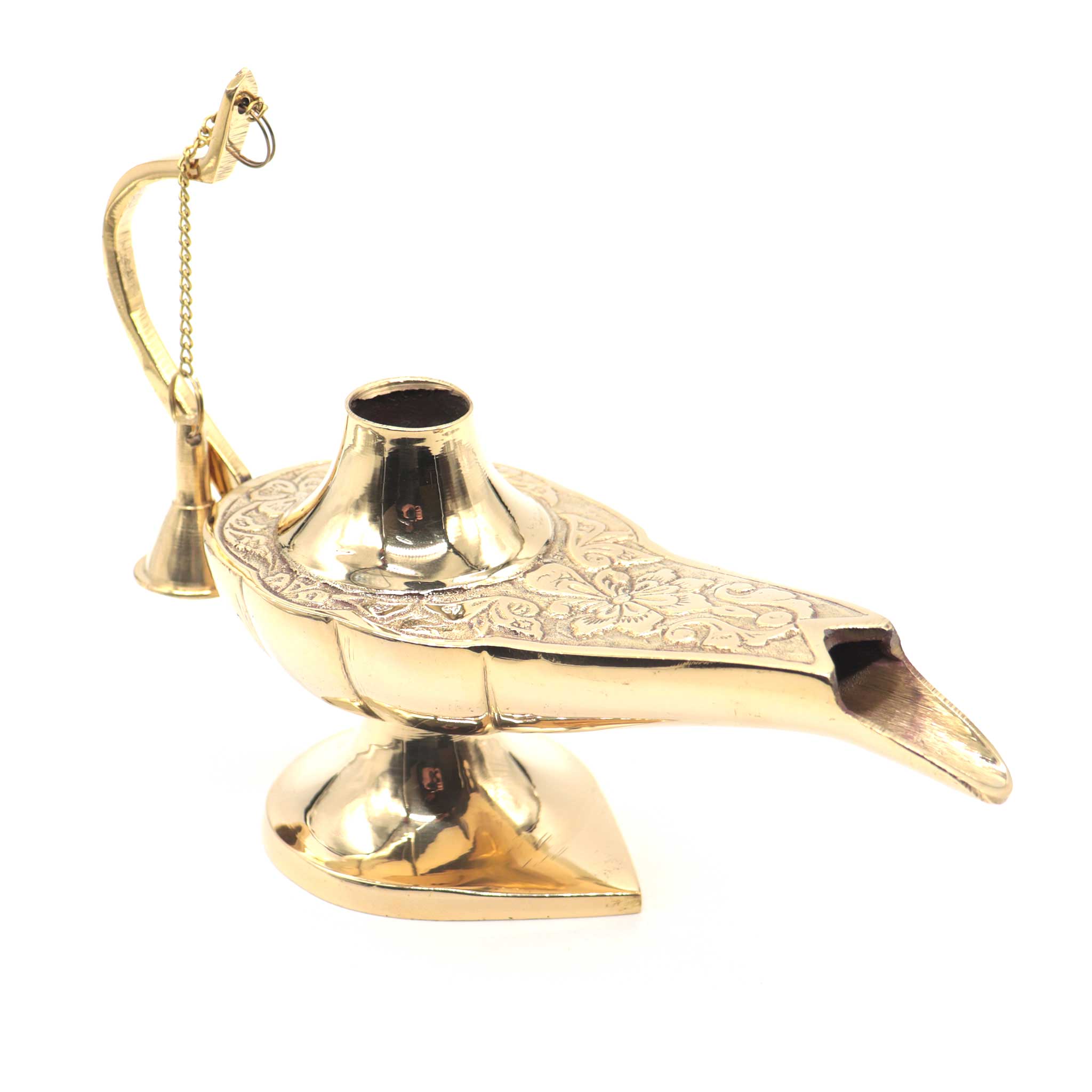 Gold Aladdin Genie Lamp Incense Message Holder (Lamp Only