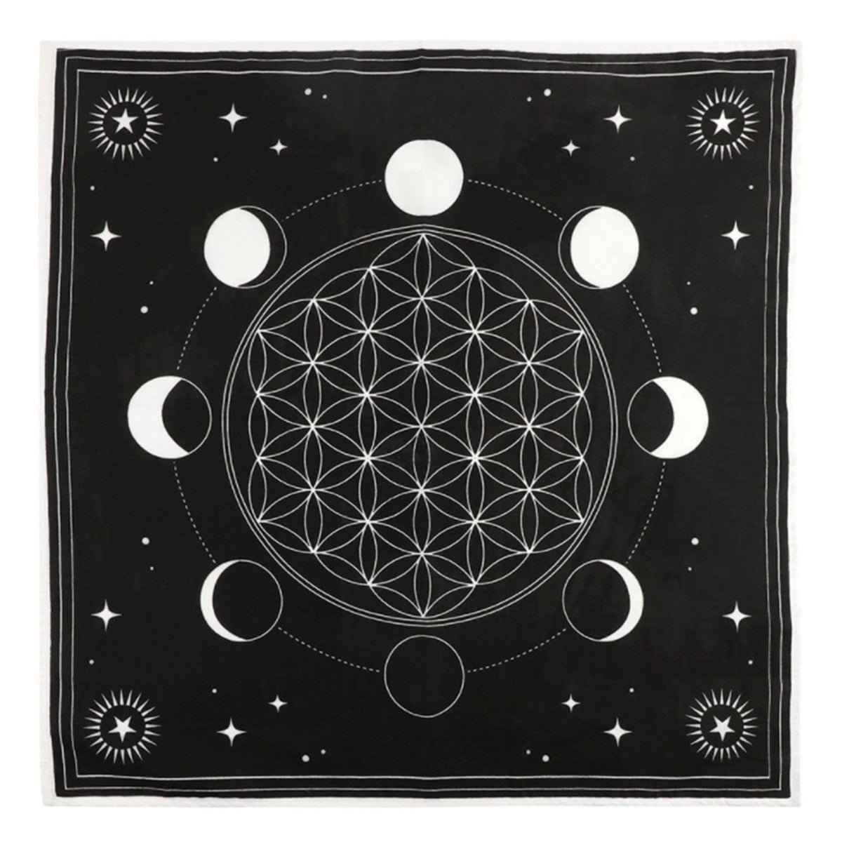 Moon Phase Altar Cloth 27.5 inches - 13 Moons