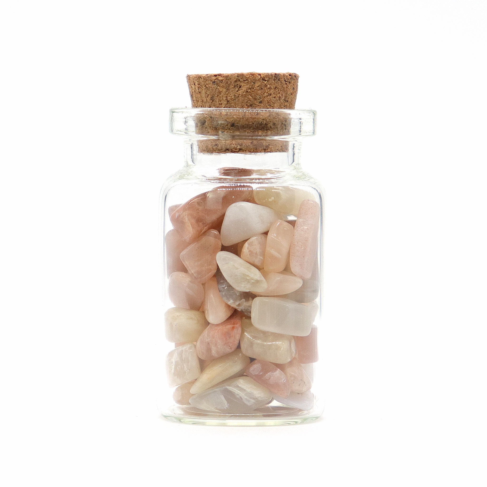 Moonstone Gemstones in Bottle - 13 Moons