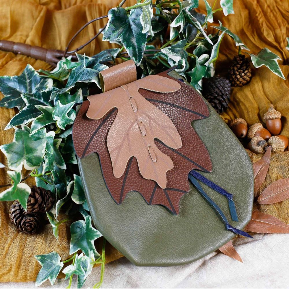 Oak Leaf Drawstring Bag - 13 Moons