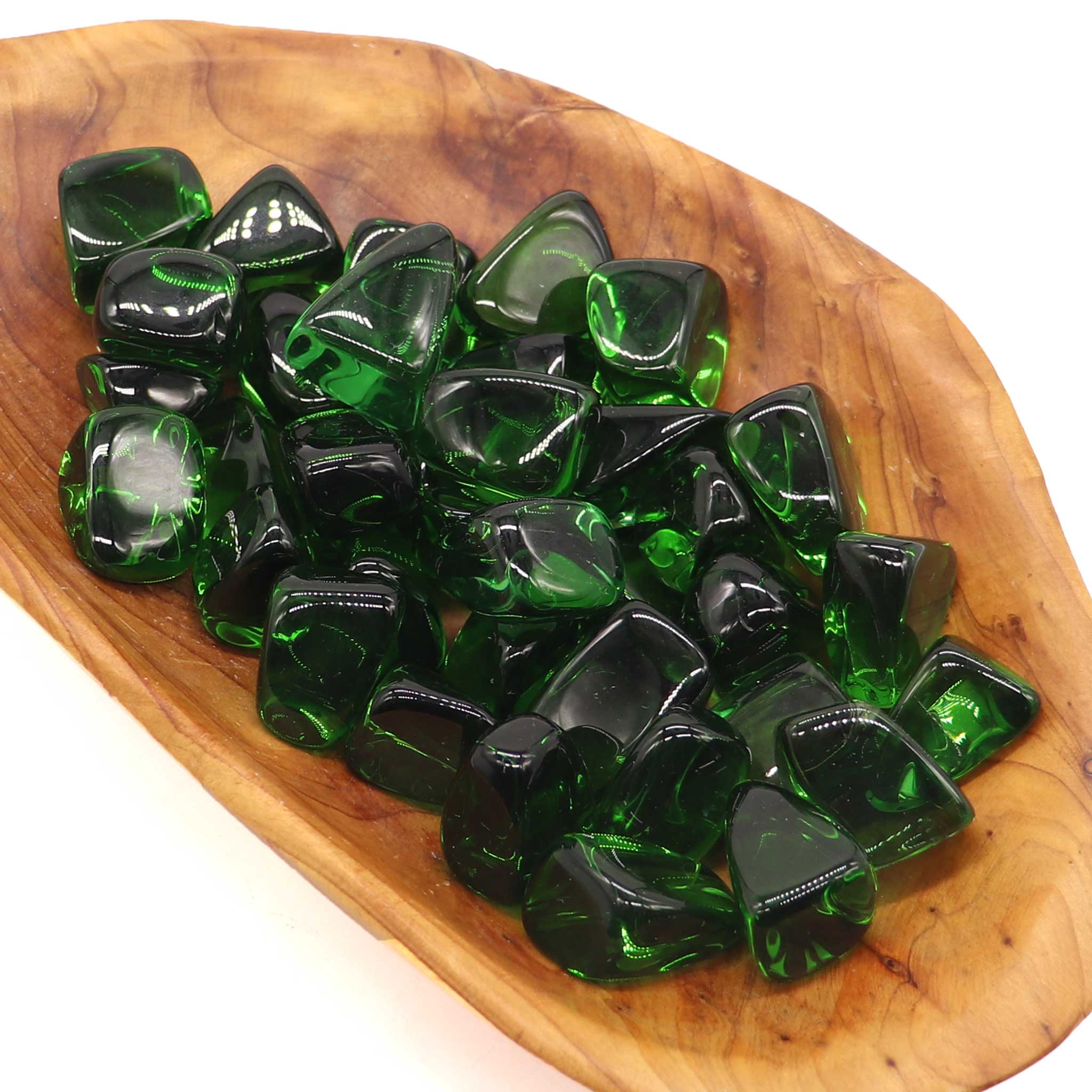 Obsidian, Green Tumbled Stone - 13 Moons