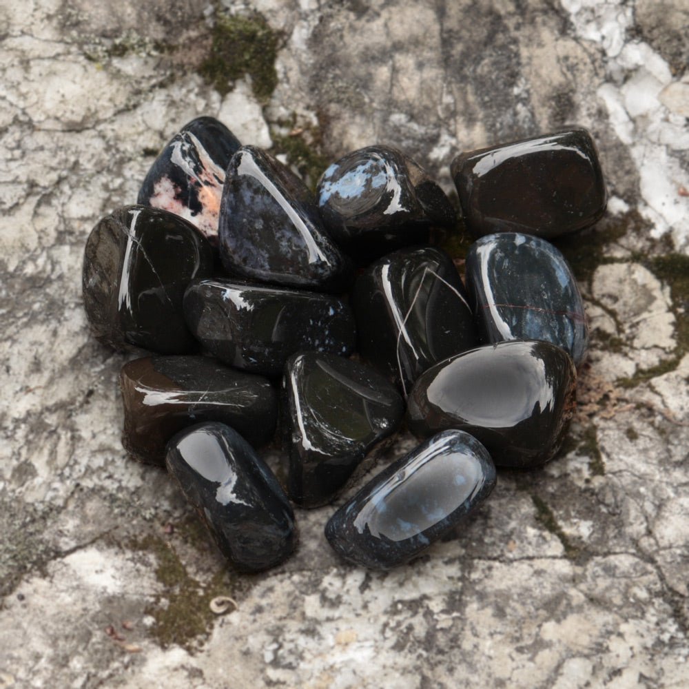 Onyx, Black Tumbled Stone - 13 Moons