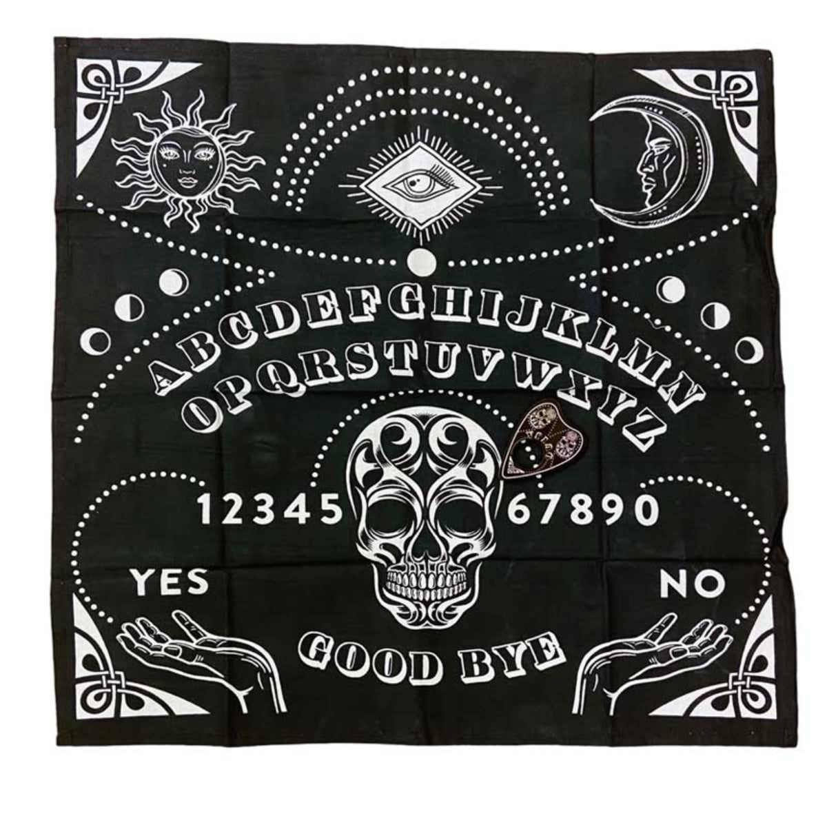 Ouija Spirit Board Cloth with Planchette - 13 Moons