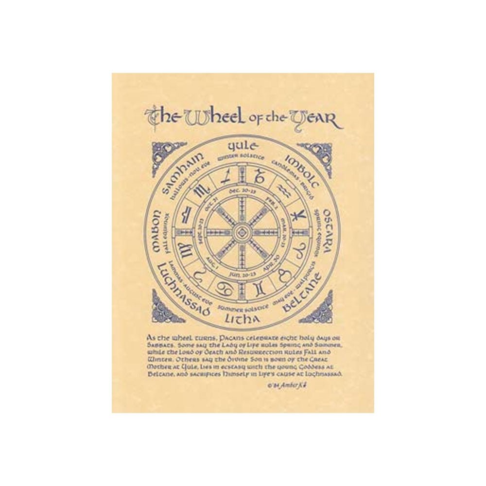 Pagan Wheel of Year Poster - 13 Moons